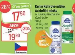 Globus Kunín Kefírové mléko, Acidofilní mléko nabídka