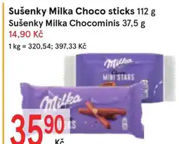 Žabka Sušenky Milka Choco sticks nabídka