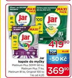 TOP drogerie Jar kapsle do myčky nabídka