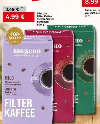 Eduscho Filter Kaffee diverse Sorten gemahlen