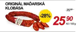 ZEMAN Originál maďarská klobása nabídka