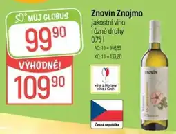 Globus Znovín Znojmo jakostni vino nabídka