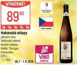 Globus Habánské sklepy jakostní víno nabídka