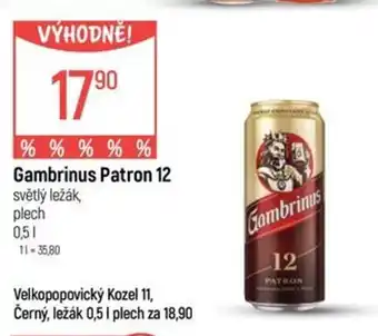 Globus Gambrinus Patron 12 světlý ležák nabídka