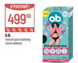 Globus O.B. menstruační kalhotky nabídka