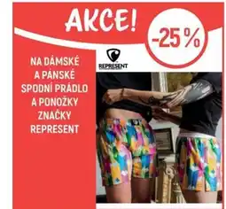 Globus Na dámské a pánské spodní prádlo a ponožky značky represent nabídka