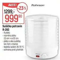 Globus Sušička potravin R-283 nabídka