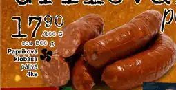 Jip Papriková klobása pálivá 4ks nabídka