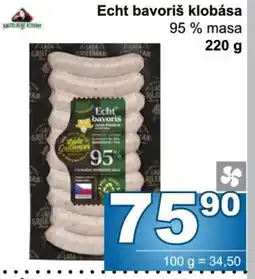 Jip Echt Bavoriš klobása nabídka
