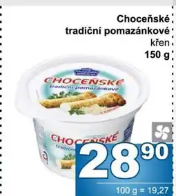 Jip Choceňské tradiční pomazánkové nabídka