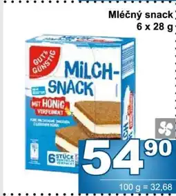 Jip Mléčný snack nabídka