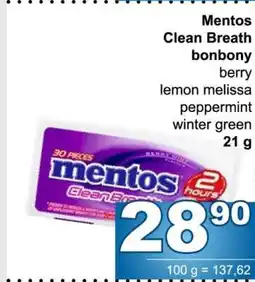 Jip Mentos Clean Breath bonbony nabídka