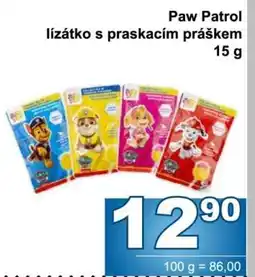 Jip Paw Patrol lízátko s praskacím práškem nabídka