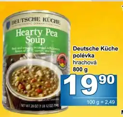 Jip Deutsche Küche polévka hrachová nabídka