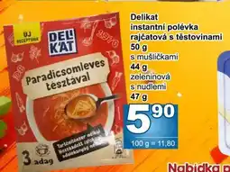 Jip Delikat instantní polévka rajčatová s těstovinami nabídka