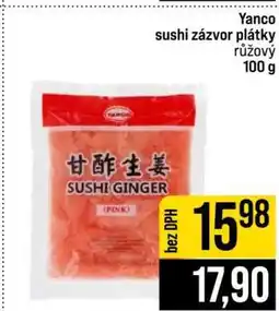 Jip Yanco sushi zázvor plátky nabídka