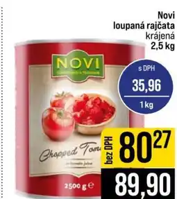 Jip Novi loupaná rajčata krájená 2,5 kg nabídka