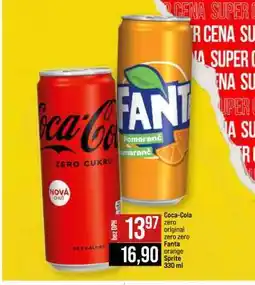 Jip Coca-Cola zero original zero zero Fanta orange Sprite 330 ml nabídka