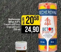 Jip Becherovka Beton 4,5% Grapefruit&Tonic Original&Tonic 250 ml nabídka