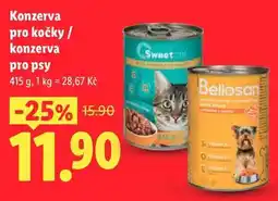 Lidl Konzerva pro kočky/konzerva pro ps nabídka