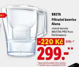 Lidl BRITA Filtrační konvice Aluna nabídka