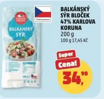 Penny Market Balkánský sýr bloček 47% karlova koruna nabídka