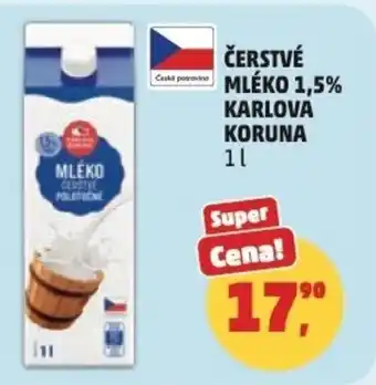 Penny Market Čerstvé mléko 1,5% karlova koruna nabídka