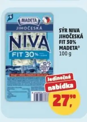 Penny Market Sýr niva jihočeská fit 30% Madeta nabídka