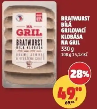Penny Market Bratwurst bílá grilovací klobása na gril nabídka