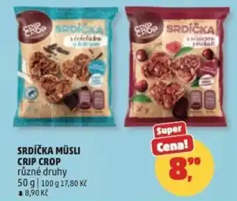 Penny Market Srdíčka müsli crip crop nabídka