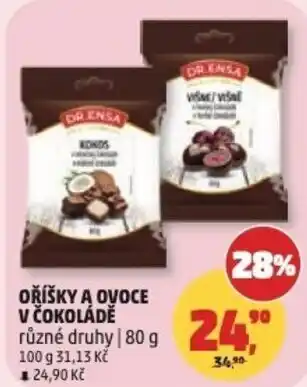 Penny Market Oříšky a ovoce v čokoládě nabídka