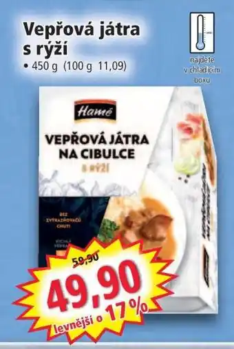 Vepřová játra s rýží
