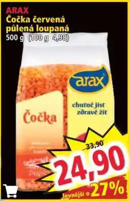 Norma ARAX Čočka červená půlená loupaná nabídka