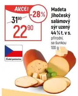 Globus Madeta Jihočeský salámový sýr uzený 44 % t. v s nabídka