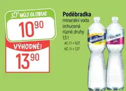Globus Poděbradka minerální voda nabídka