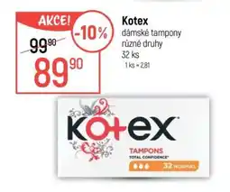 Globus Kotex dámské tampony různé druhy nabídka