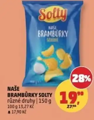 Penny Market Naše brambůrky solty nabídka