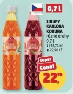 Penny Market Sirupy karlova koruna nabídka