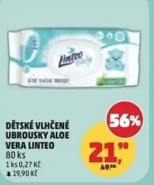 Penny Market Dětské vlhčené ubrousky aloe vera linteo nabídka