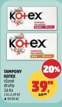 Penny Market Tampony kotex nabídka