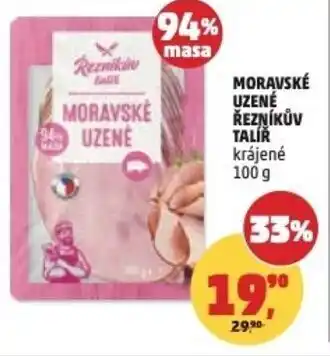 Penny Market Moravské uzené řezníkův talíř krájené nabídka