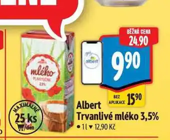 Albert Trvanlivé mléko 3,5 %