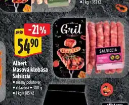 Albert Albert Masová klobása Salsiccia nabídka