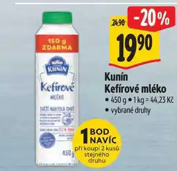 Albert Kunín Kefírové mléko nabídka