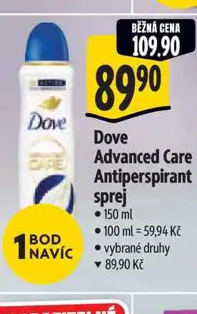 Albert Dove Advanced Care Antiperspirant sprej nabídka