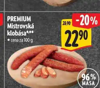 Albert PREMIUM Mistrovská klobása nabídka