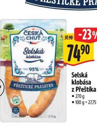 Albert Selská klobása z Přeštíka nabídka