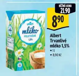 Albert Albert Trvanlivé mléko 1,5% nabídka