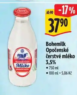 Albert Bohemilk Opočenské čerstvé mléko 3,5% nabídka