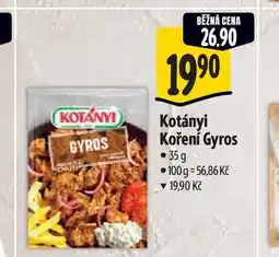 Albert Kotányi Koření Gyros nabídka